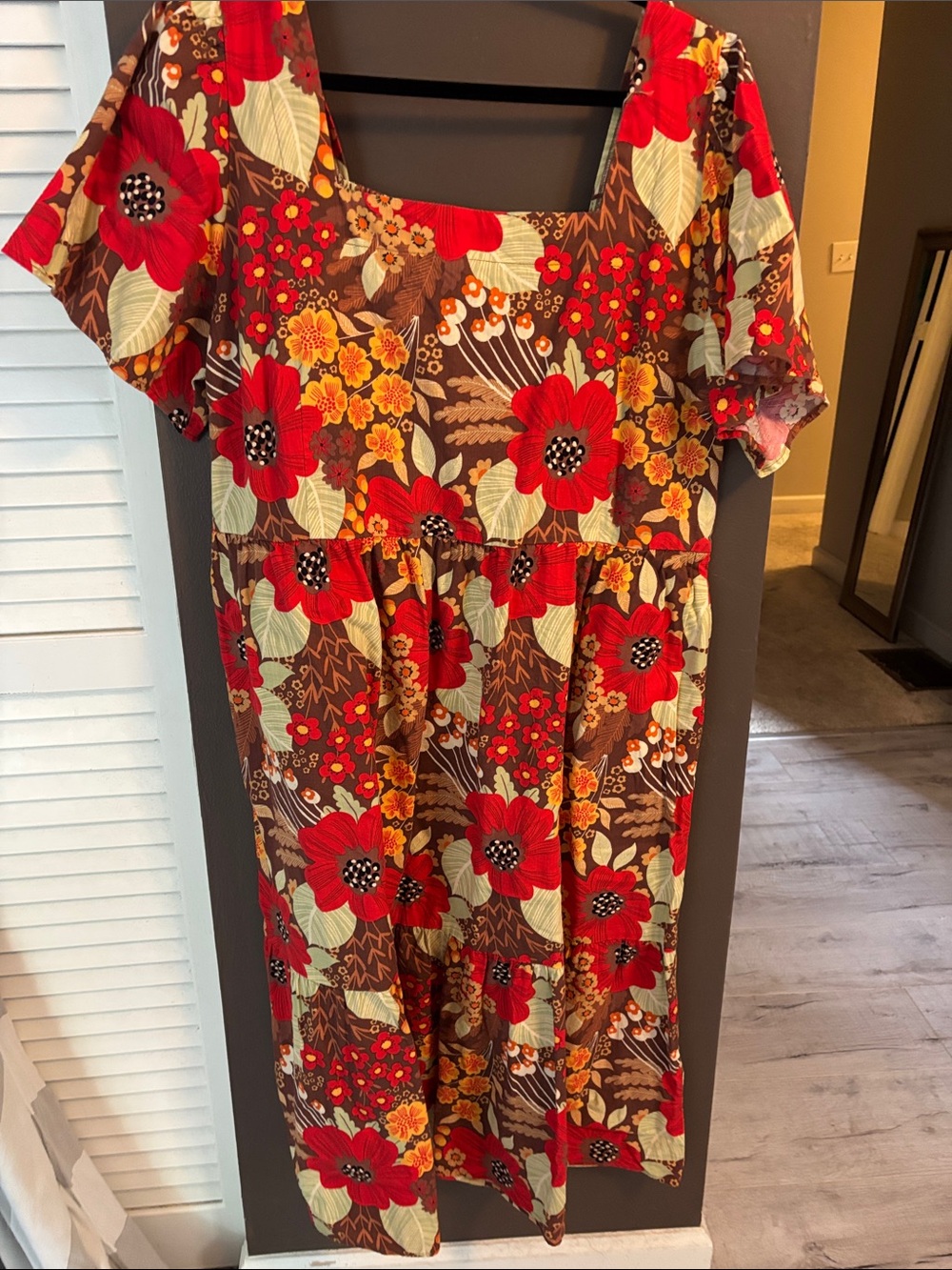 Joanie Red Floral Dress